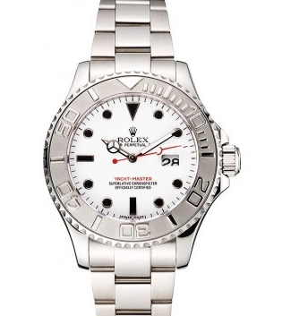 Aaa replica watch Stainless Yacht-Master And Dial Bracelet Case White Rolex Steel 0627